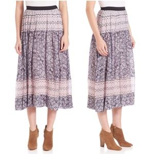 Rebecca Taylor Multicolor Tang Paisley Skirt